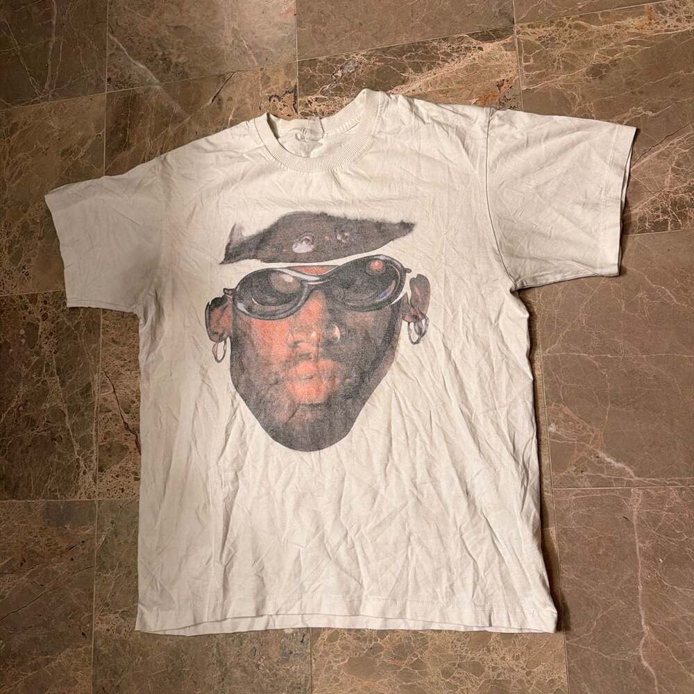 Vintage Dennis Rodman Big Face Graphic Print T-Shirt